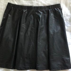 Foreign exchange faux leather skirt